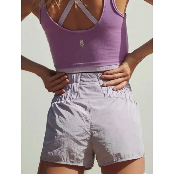 Free People Movement The Way Home Shorts in Purple Dust - Picture 2 of 8